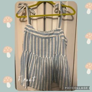 Striped Blue and White women’s top